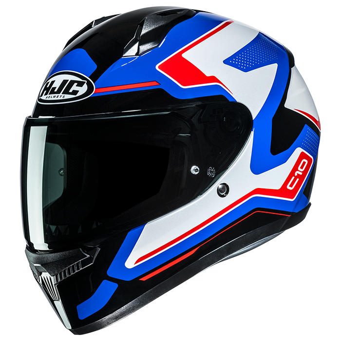 HJC C10 Cric MC21 White / Blue / Red FREE UK Delivery, FREE 365 Day Returns | Moto Central