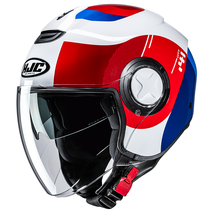 HJC i41 Solix MC21 White / Blue / Red FREE UK Delivery, FREE 365 Day Returns | Moto Central
