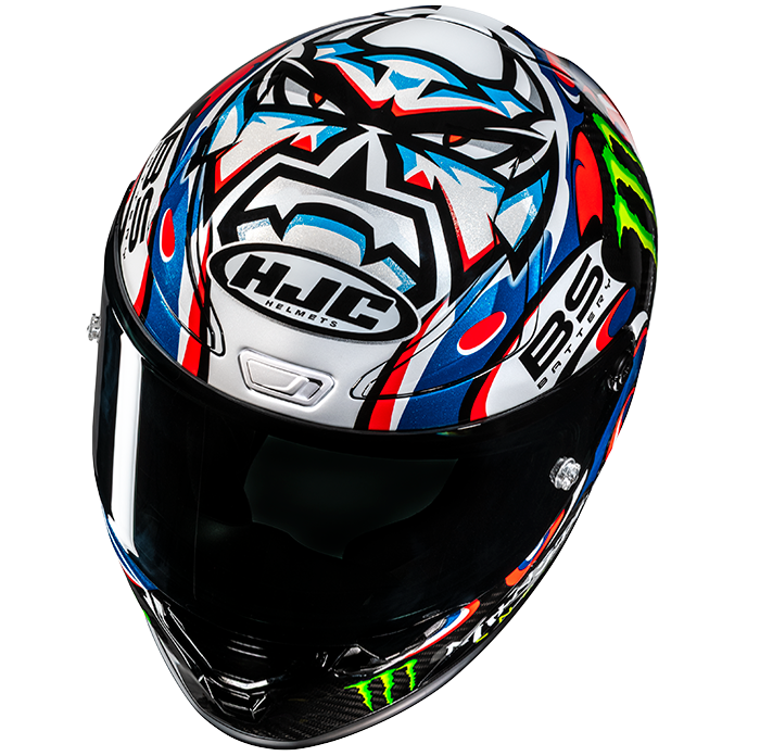 HJC RPHA 1 V2 Carbon Quartararo Le Mans 3 MC21 White / Red / Blue FREE UK Delivery, FREE 365 Day Returns | Moto Central