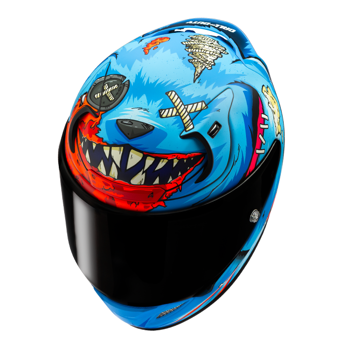 HJC RPHA 12 Mister Peeks Call Of Duty MC21SF White / Blue / Red FREE UK Delivery, FREE 365 Day Returns | Moto Central