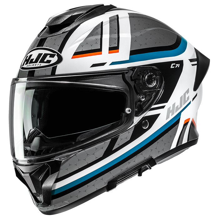 HJC C71 Novah MC27 Blue / Orange FREE UK Delivery, FREE 365 Day Returns | Moto Central