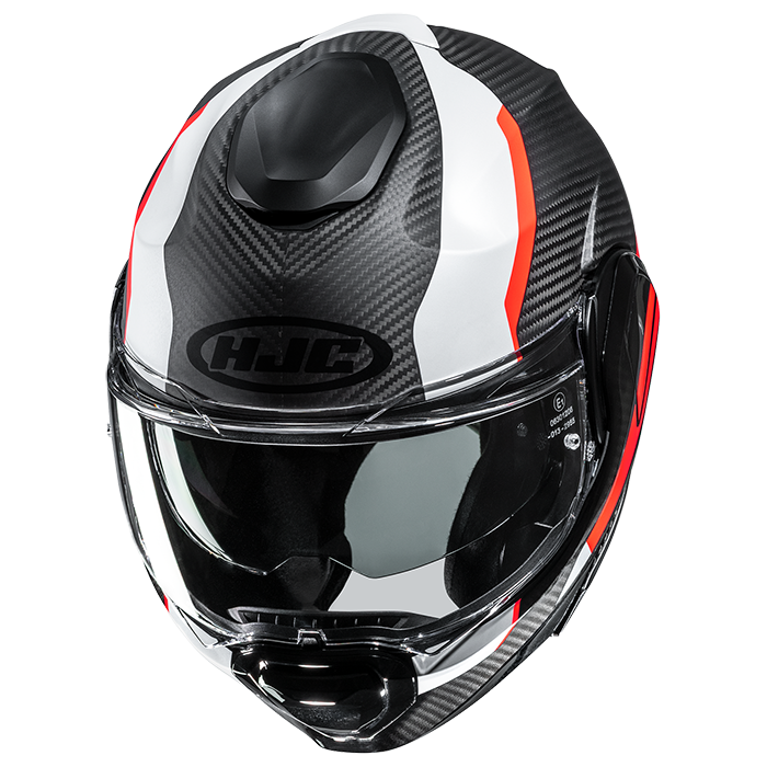 HJC F100 Carbon Askan MC6HSF Fluo Orange FREE UK Delivery, FREE 365 Day Returns | Moto Central