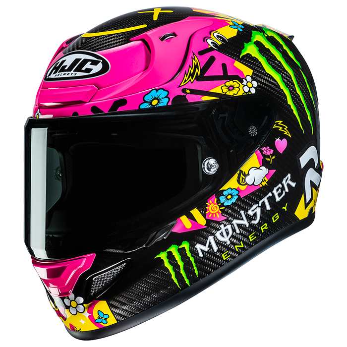 HJC RPHA 12 Carbon Quartararo Le Mans 4 MC8 Pink FREE UK Delivery, FREE 365 Day Returns | Moto Central