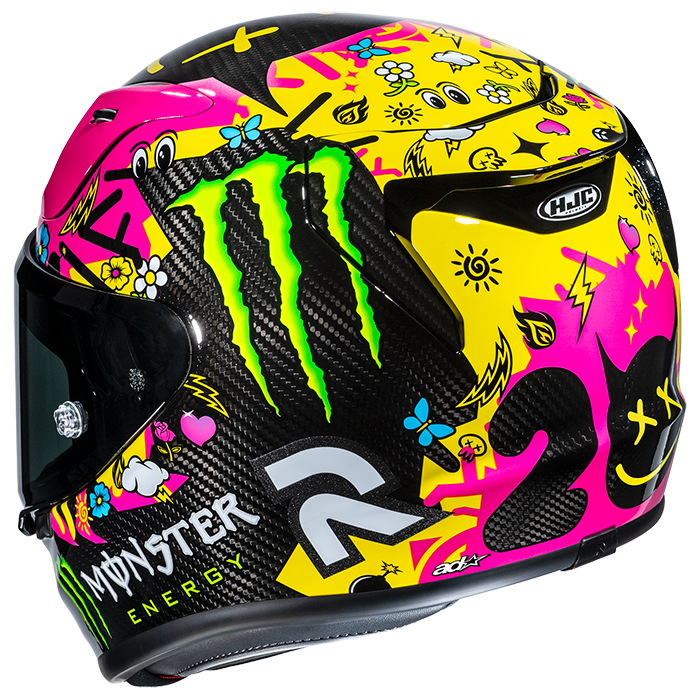 HJC RPHA 12 Carbon Quartararo Le Mans 4 MC8 Pink FREE UK Delivery, FREE 365 Day Returns | Moto Central