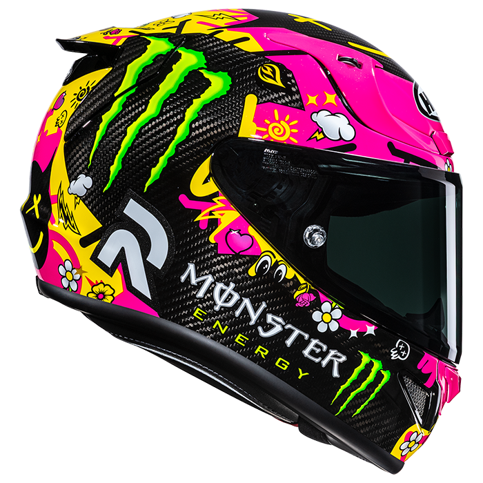 HJC RPHA 12 Carbon Quartararo Le Mans 4 MC8 Pink FREE UK Delivery, FREE 365 Day Returns | Moto Central