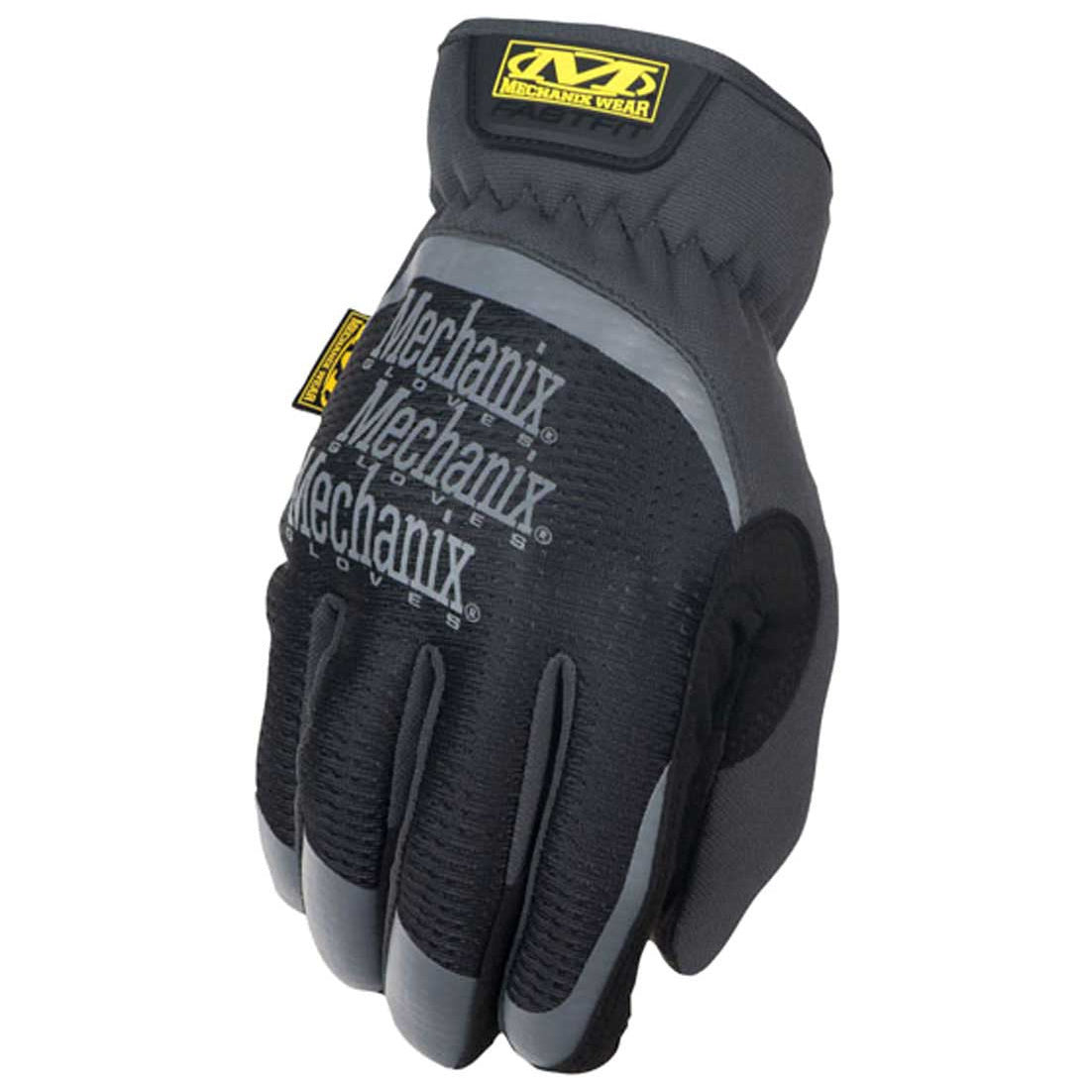 Mechanix Wear Fast Fit Gloves Black - back-of-hand view