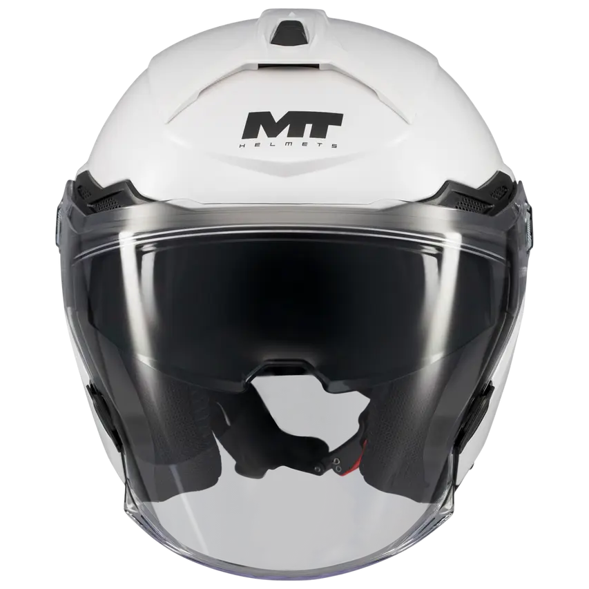 MT Helmets Cosmo SV Pure A0 Gloss White motorcycle helmet, front view