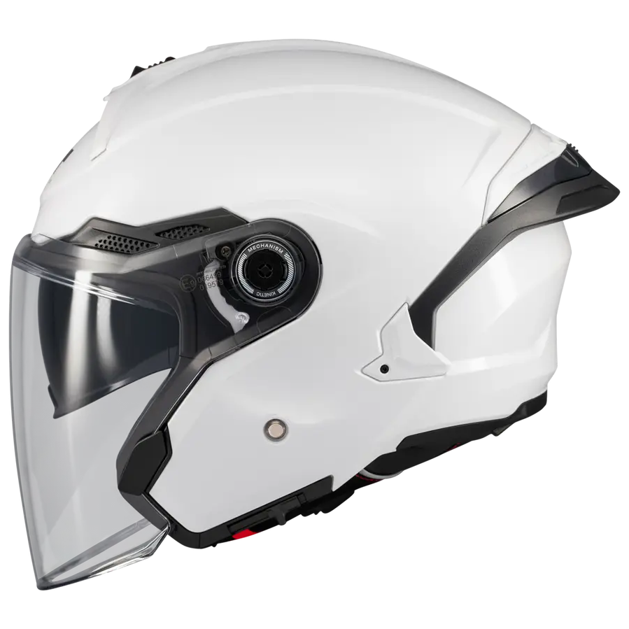 MT Helmets Cosmo SV Pure A0 Gloss White motorcycle helmet, right-side view