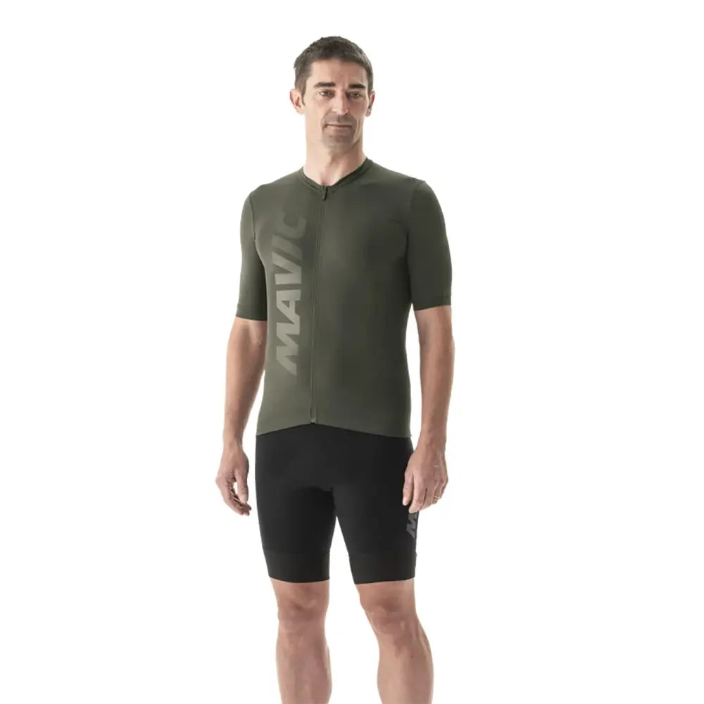 Mavic Aksium Short Sleeves Jersey Army Green - FREE UK Shipping, FREE 365 Day Returns | Moto Central