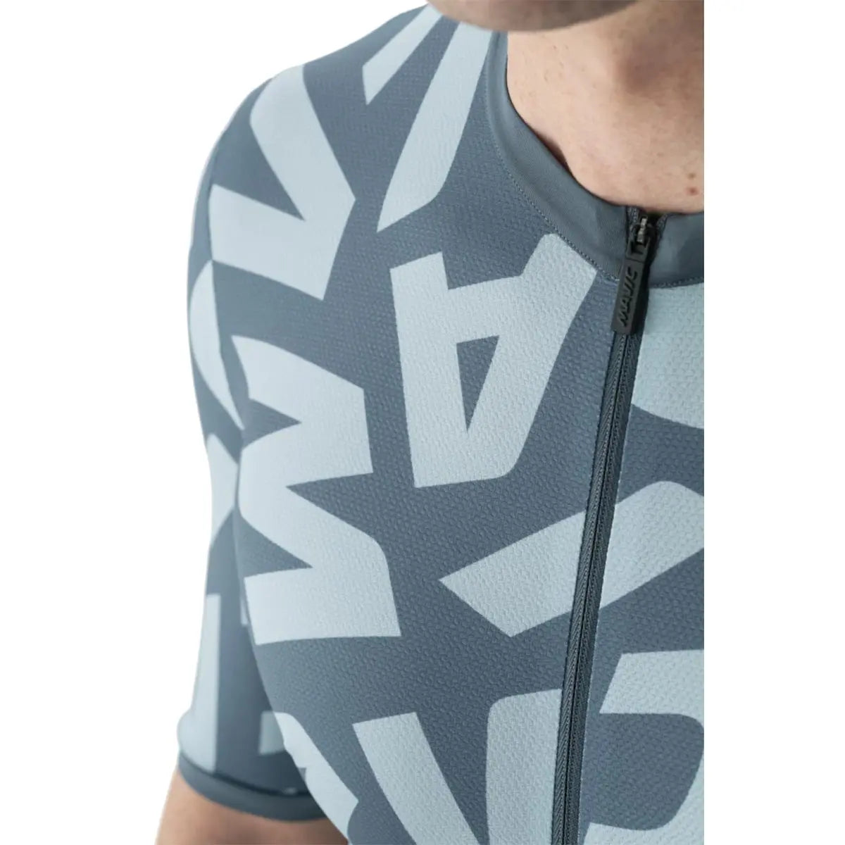 Mavic Aksium Graphic Short Sleeves Jersey Orion Blue - FREE UK Shipping, FREE 365 Day Returns | Moto Central