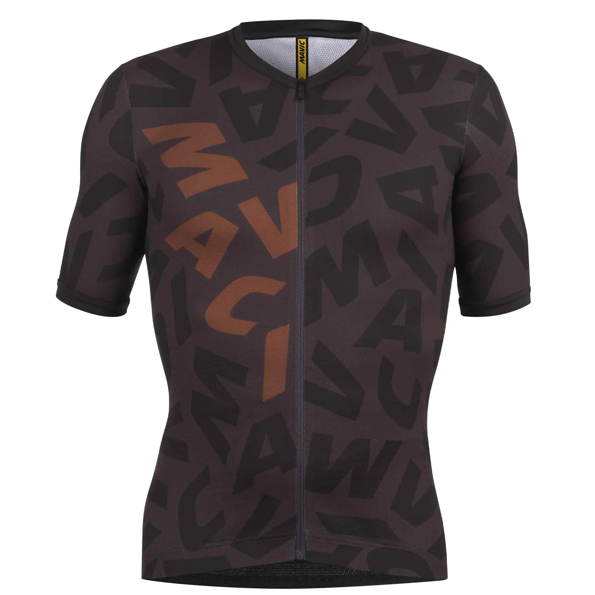 Mavic Aksium Graphic Short Sleeves Jersey Bronze / Carbon - FREE UK Shipping, FREE 365 Day Returns | Moto Central