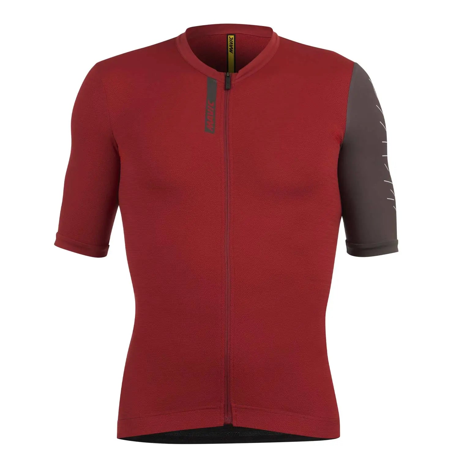 Mavic Essential Short Sleeves Jersey Burgundy / Carbon - FREE UK Shipping, FREE 365 Day Returns | Moto Central