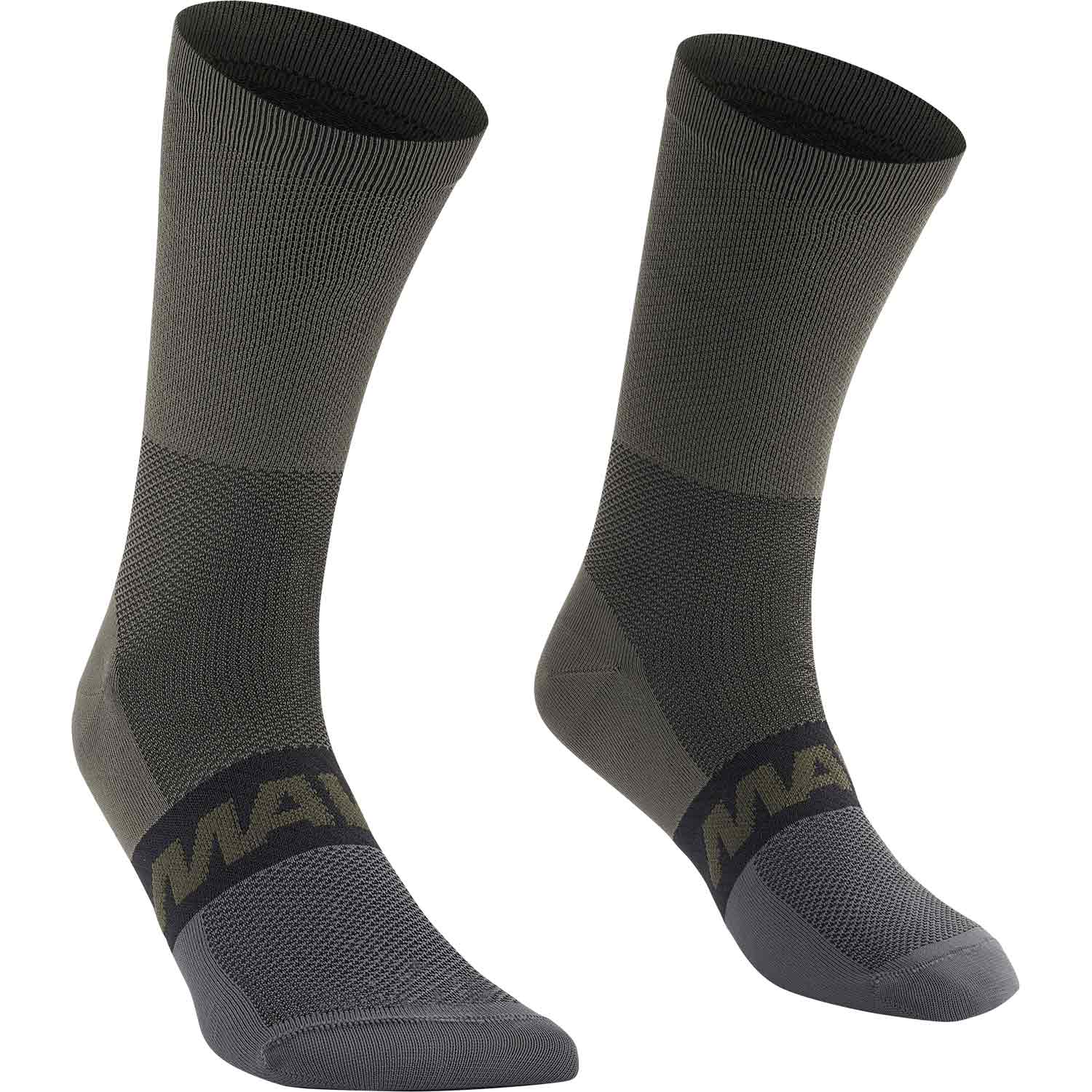 Mavic Aksium High Socks Army Green / Carbon - FREE UK Shipping, FREE 365 Day Returns | Moto Central