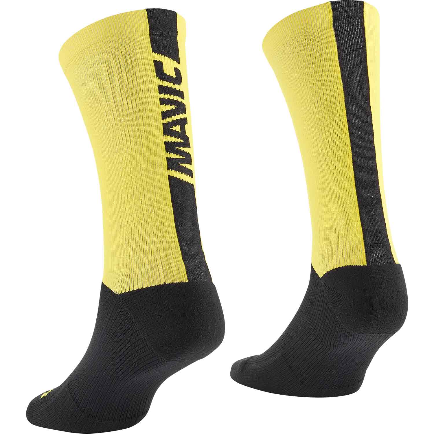 Mavic Logo Socks Yellow / Black - FREE UK Shipping, FREE 365 Day Returns | Moto Central