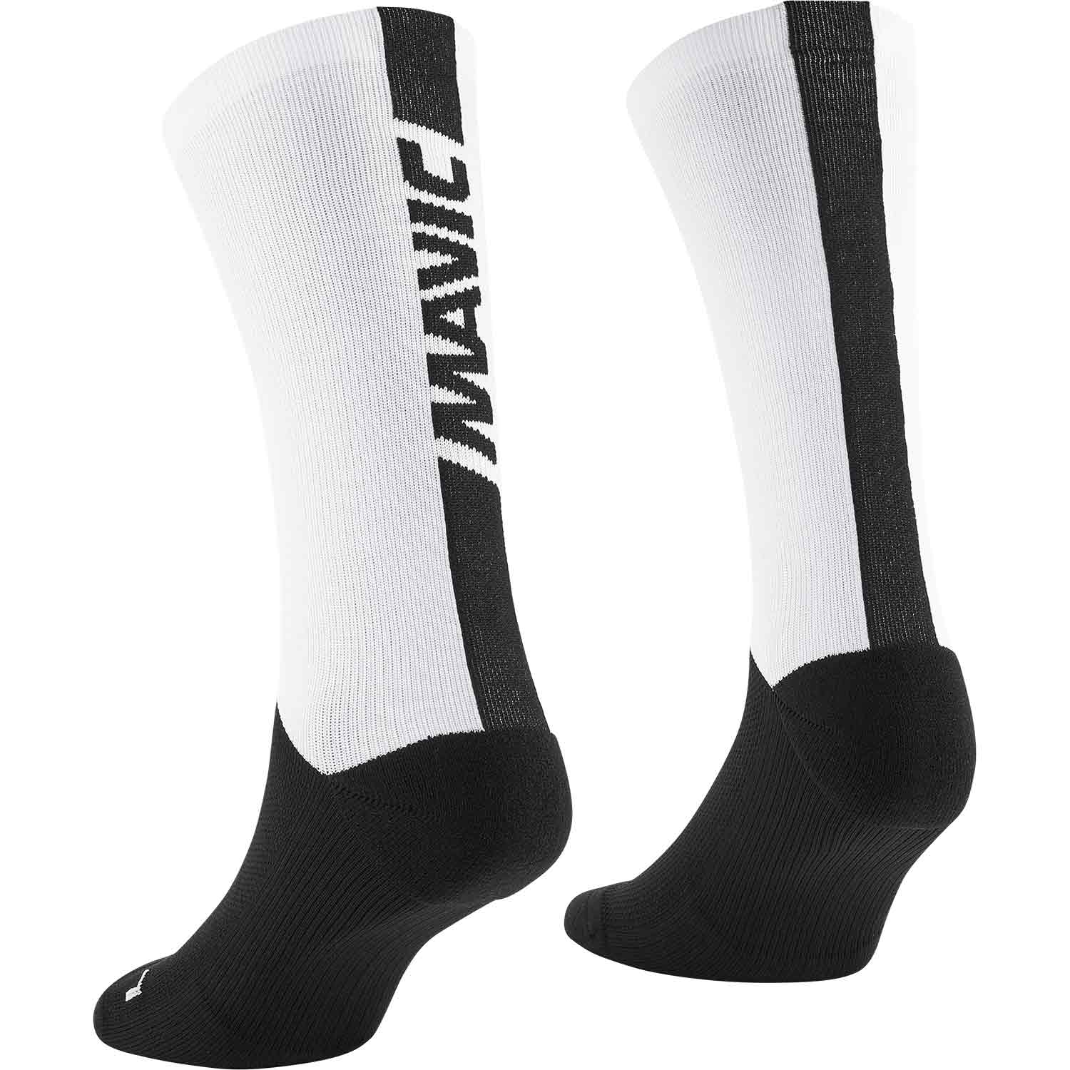 Mavic Logo Socks White / Black - FREE UK Shipping, FREE 365 Day Returns | Moto Central
