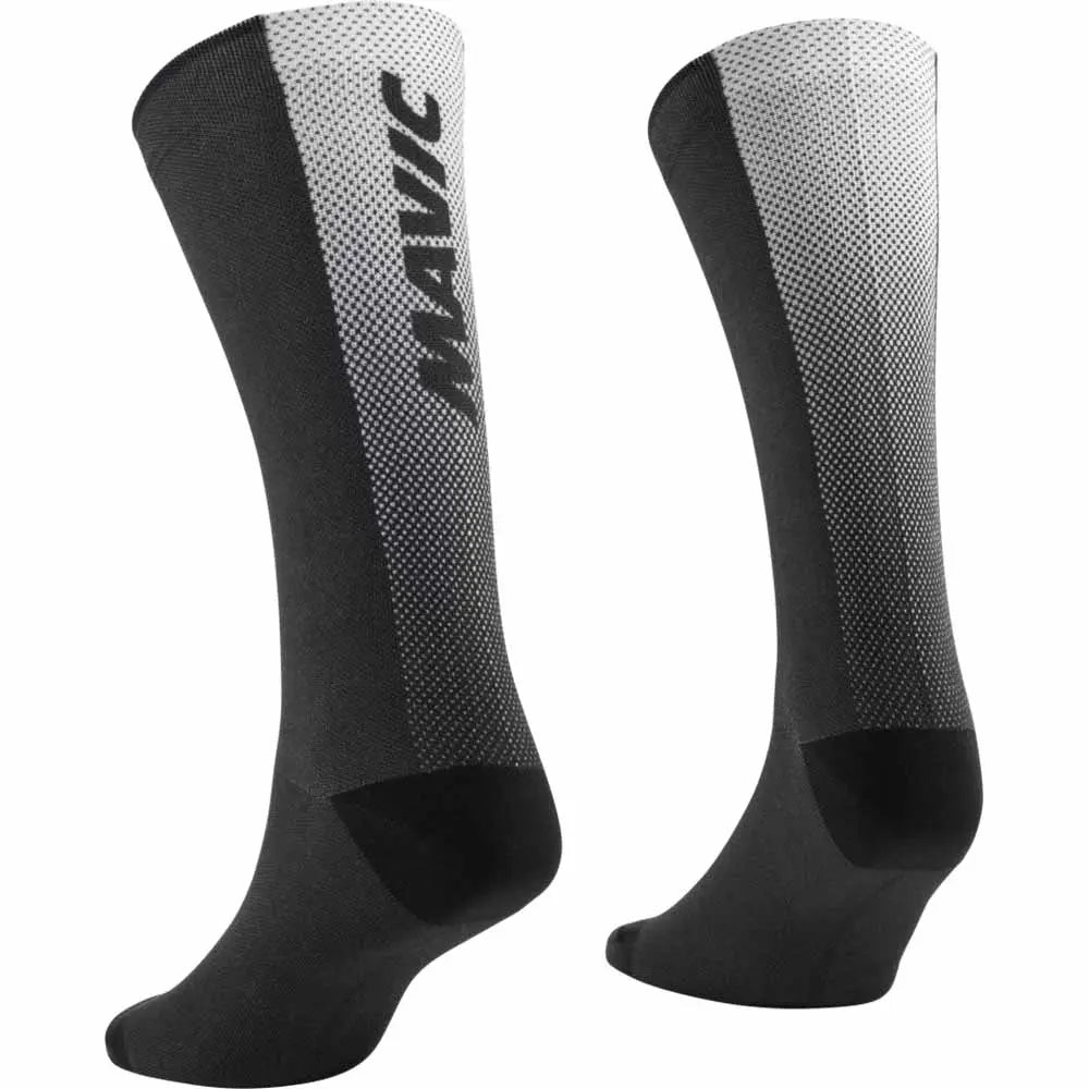 Mavic Gradient Socks Black / White - FREE UK Shipping, FREE 365 Day Returns | Moto Central