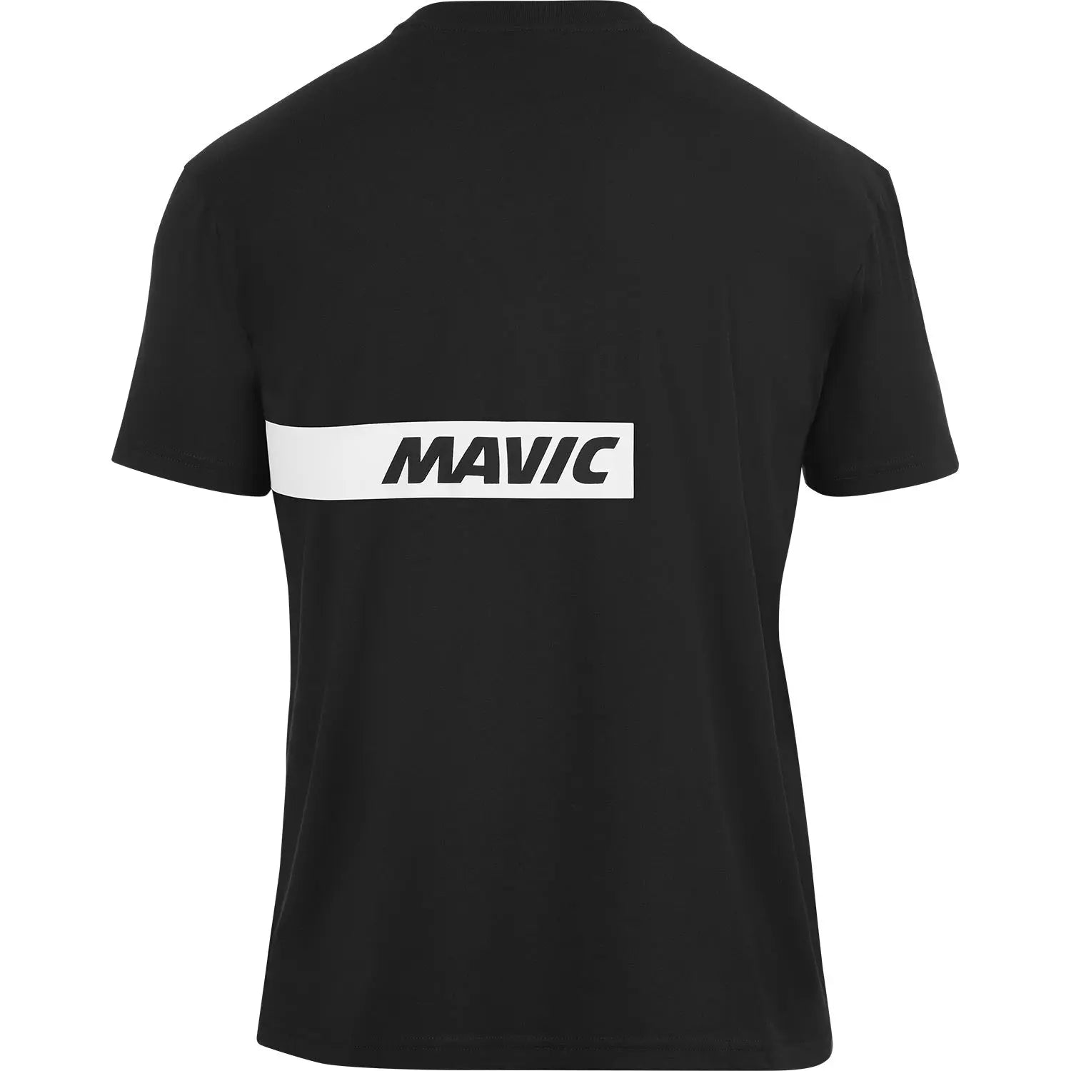 Mavic Corporate Stripe Logo T-Shirt Black / Off White - FREE UK Shipping, FREE 365 Day Returns | Moto Central
