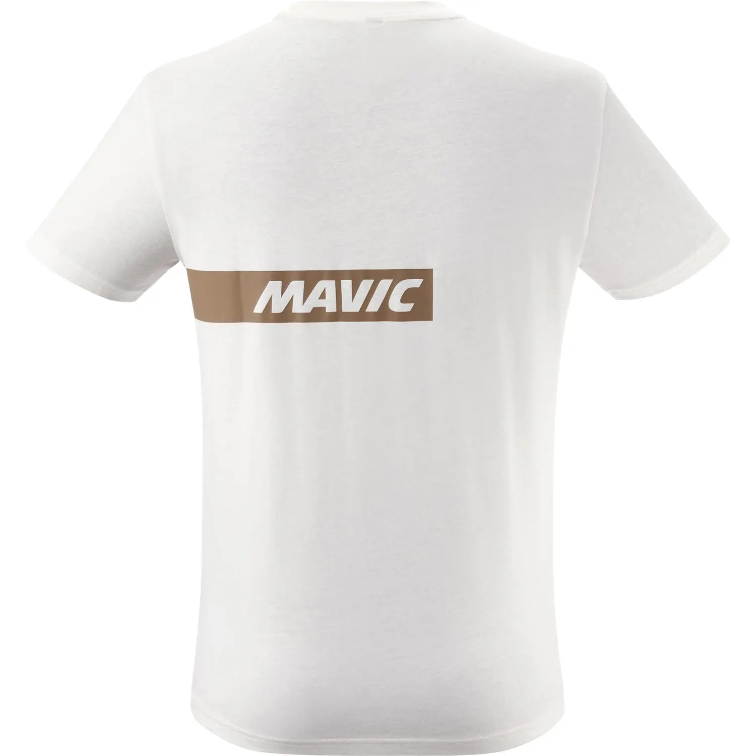 Mavic Corporate Stripe Logo T-Shirt Off White / Bronze - FREE UK Shipping, FREE 365 Day Returns | Moto Central
