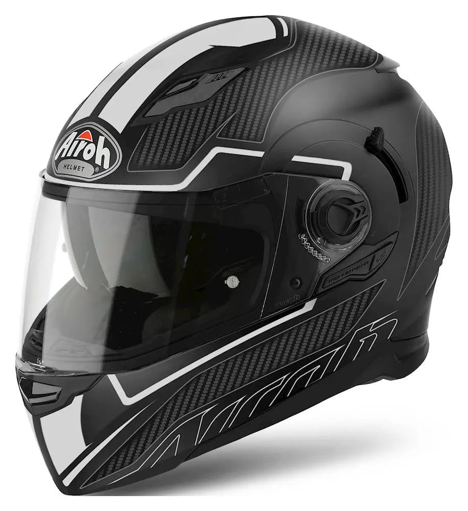 Airoh Movement S Full Face Helmet Faster Matt White - FREE UK Shipping, FREE 365 Day Returns | Moto Central
