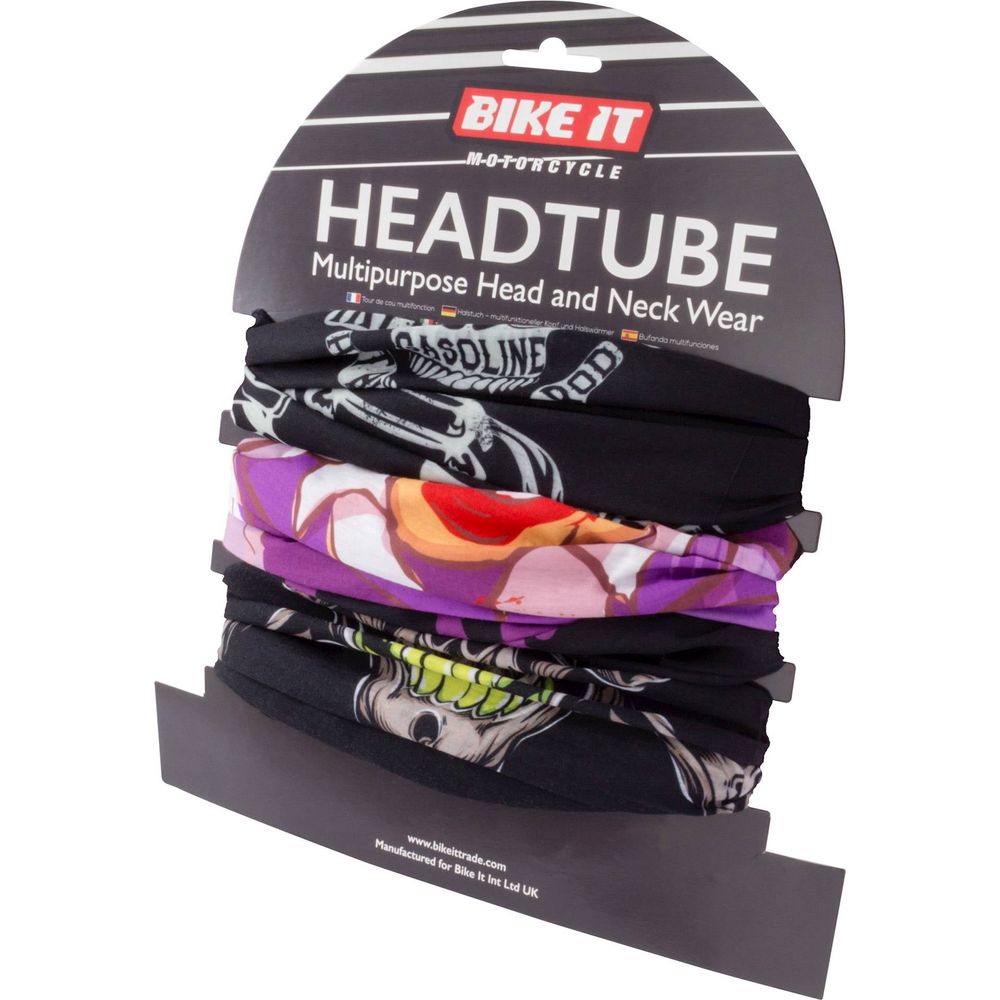 Bike It Neck Tube Triple Pack With Faces Designs