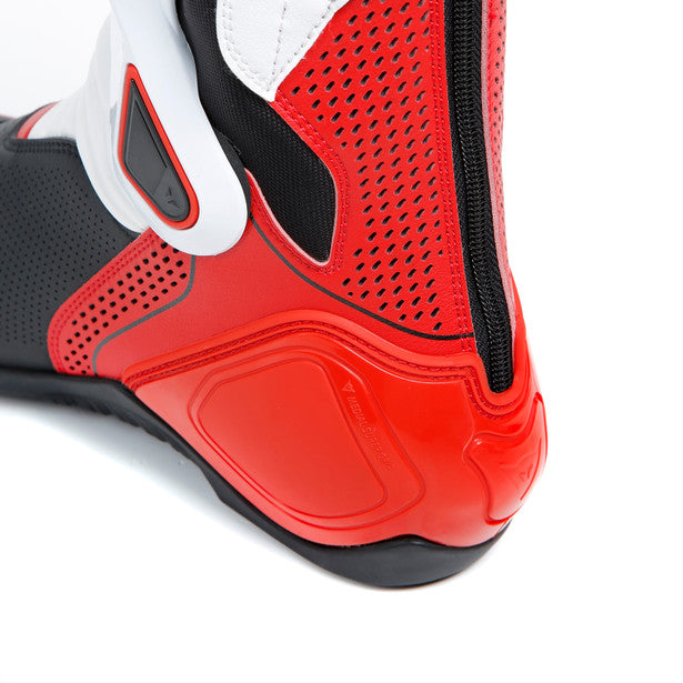 Dainese Nexus 2 Air Leather Boots Black / White / Lava Red, ankle protection detail