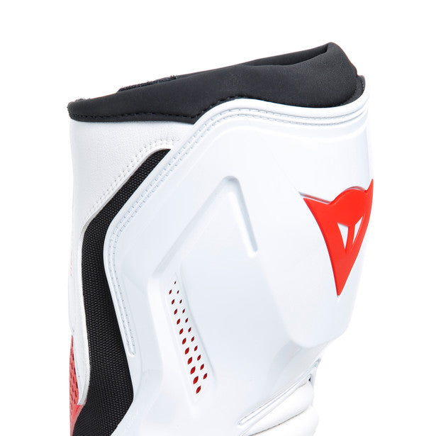 Dainese Nexus 2 Air Leather Boots Black / White / Lava Red, rear shaft detail