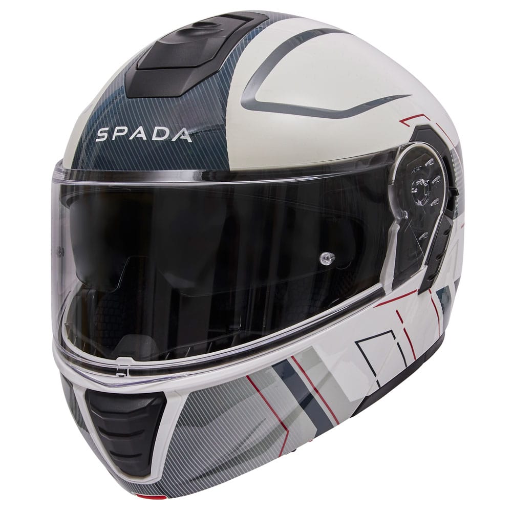 Spada Orion 2 Element White / Grey / Red FREE UK Delivery, FREE 365 Day Returns | Moto Central