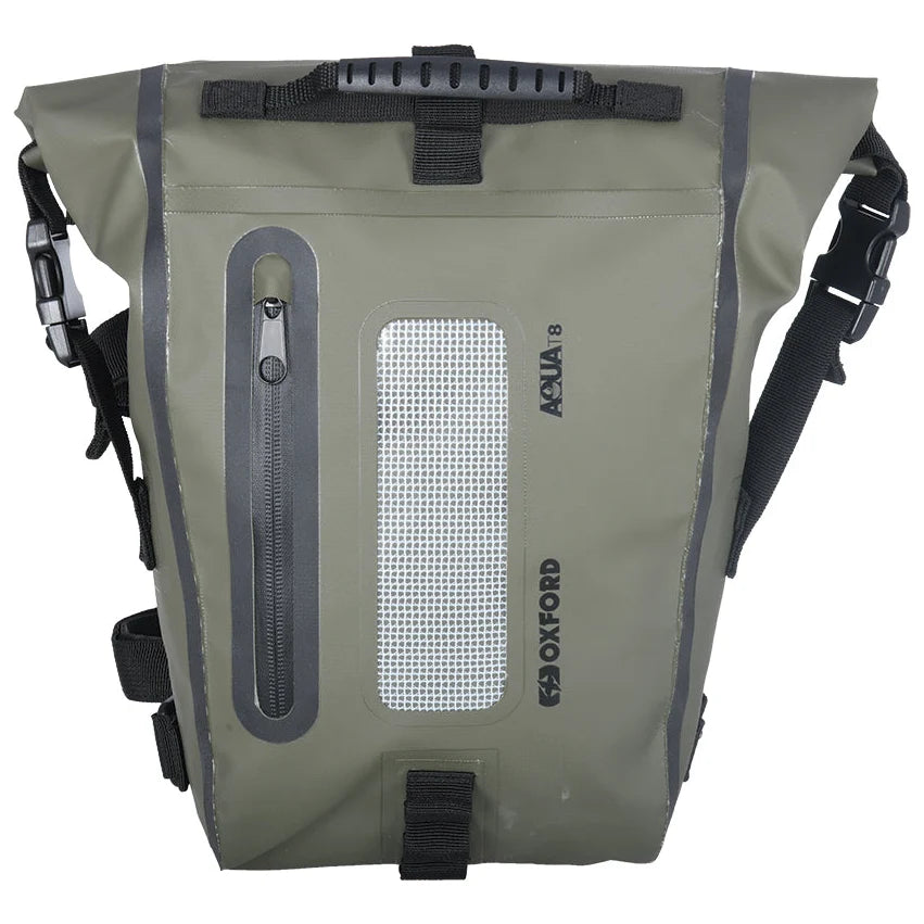 Oxford Aqua T8 Tail Bag Khaki / Black - 8 Litres front view