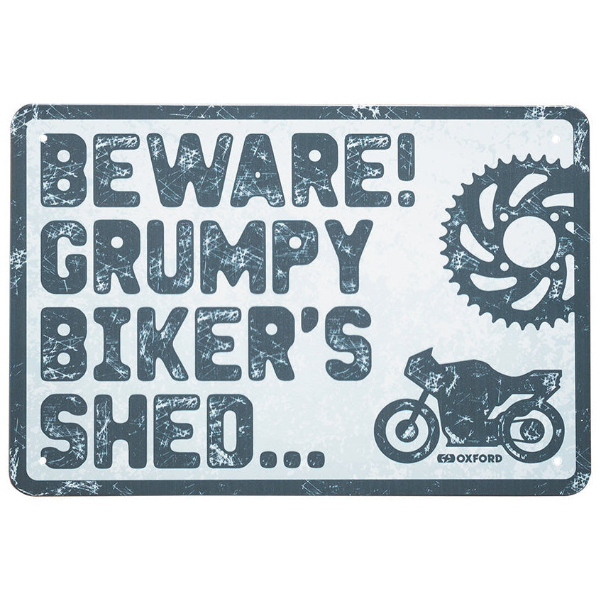 Oxford Beware Garage Metal Sign - 30cm x 20cm x 0.25mm, garage sign product view