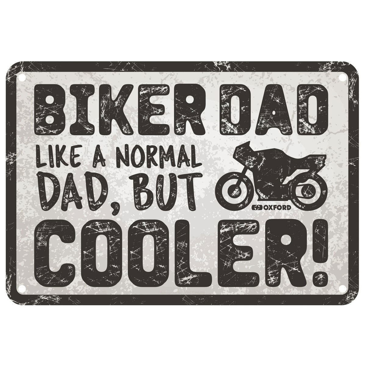 Oxford Biker Dad Garage Metal Sign - 30cm x 20cm x 0.25mm