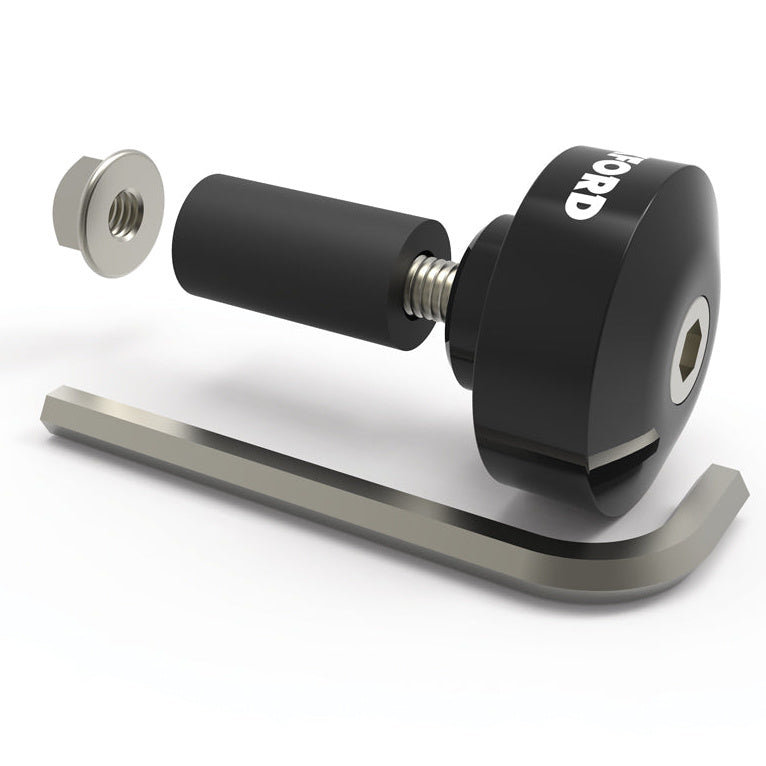 Oxford Handlebar BarEnds 1 Black - black bar end and fitting tool