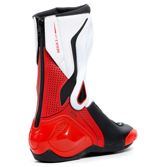 Dainese Nexus 2 Air Leather Boots Black / White / Lava Red, single boot side view