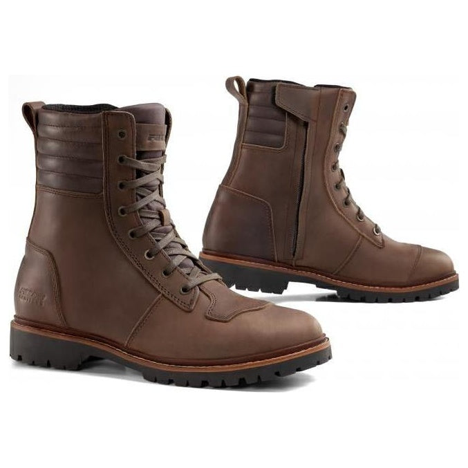 Falco Rooster Leather Boots Brown – front and side views
