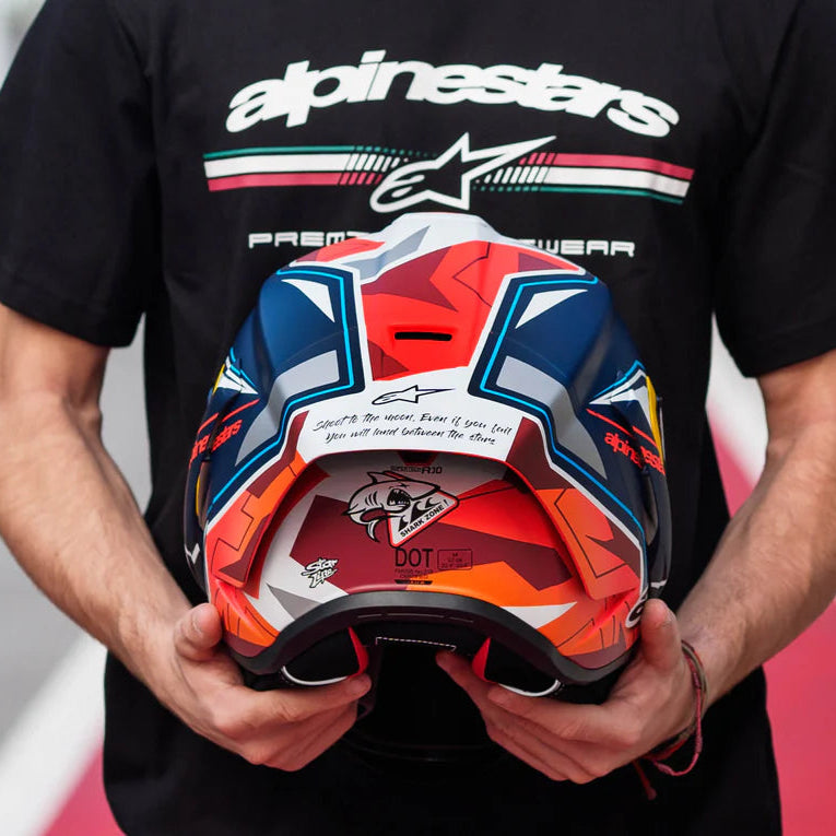 Alpinestars Supertech R10 Pedro Acosta Blue / Red / Matt White - FREE UK Shipping, FREE 365 Day Returns | Moto Central