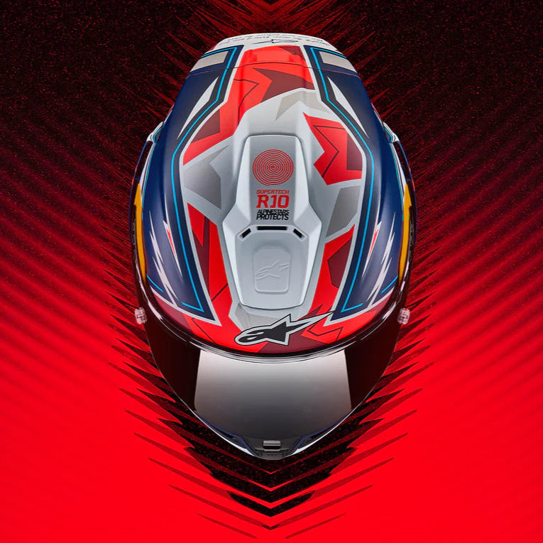 Alpinestars Supertech R10 Pedro Acosta Blue / Red / Matt White - FREE UK Shipping, FREE 365 Day Returns | Moto Central
