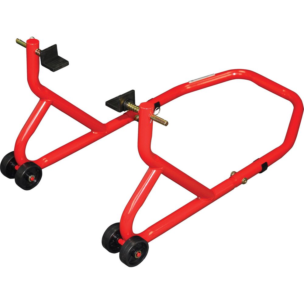 BikeTek Series 3 Front And Rear Track Paddock Stand Set Red