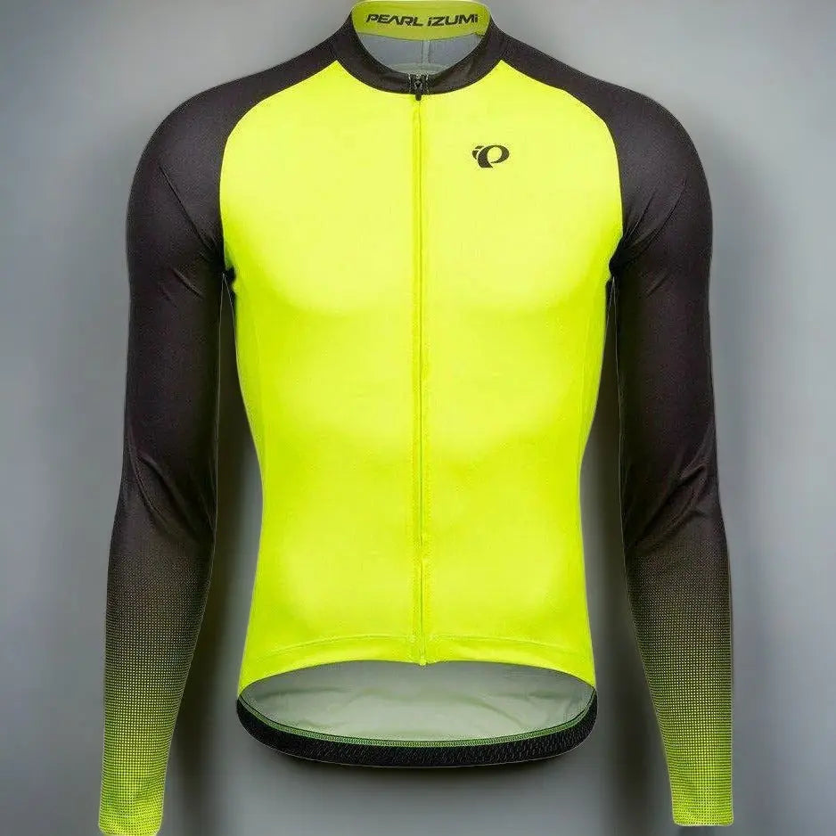 Pearl Izumi Attack Long Sleeves Jersey Screaming Yellow / Phantom - FREE UK Shipping, FREE 365 Day Returns | Moto Central