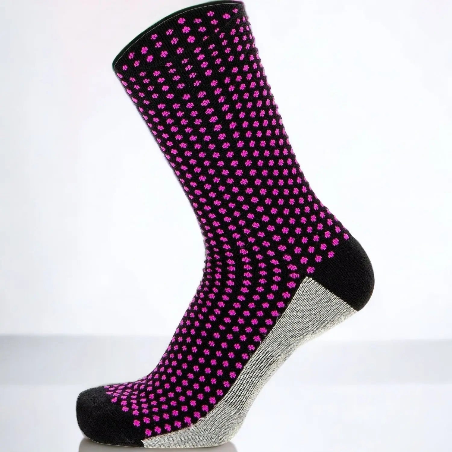 Santini AW21 Medium Profile Cycling Socks Sefra Design Black - FREE UK Shipping, FREE 365 Day Returns | Moto Central