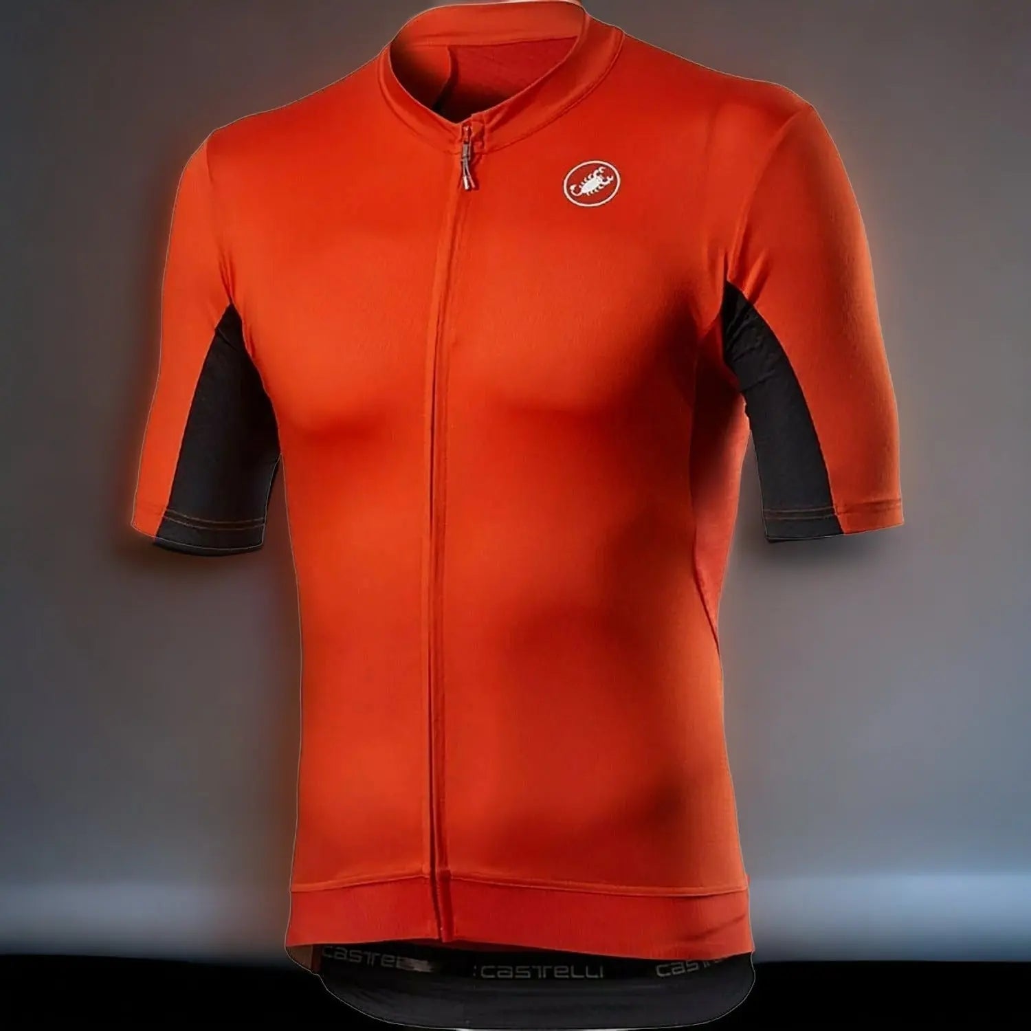 Castelli Vantaggio Jersey Fiery Red / Black - FREE UK Shipping, FREE 365 Day Returns | Moto Central