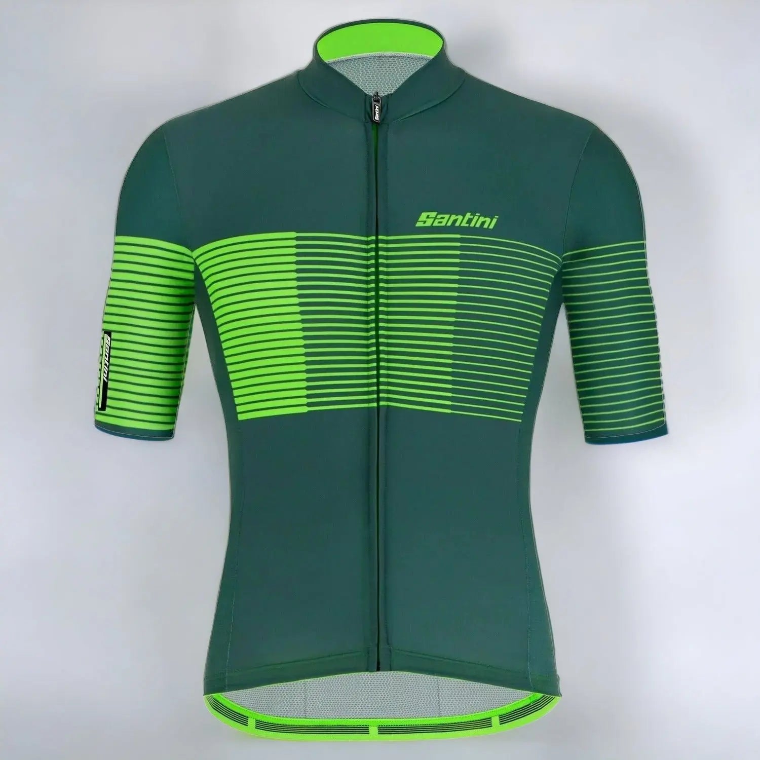 Santini SS21 Tono Freccia Short Sleeve Jersey Military Green - FREE UK Shipping, FREE 365 Day Returns | Moto Central