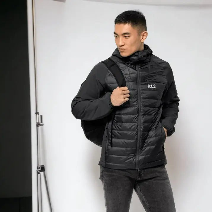 Jack Wolfskin JWP Hybrid Mens Jacket Black - FREE UK Shipping, FREE 365 Day Returns | Moto Central