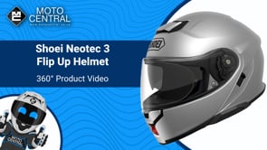 Shoei Neotec 3 Plain Flip-Up Helmet Light Silver - FREE UK Shipping, FREE 365 Day Returns | Moto Central