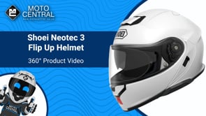 Shoei Neotec 3 Plain Flip-Up Helmet White - FREE UK Shipping, FREE 365 Day Returns | Moto Central