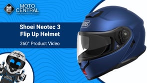 Shoei Neotec 3 Plain Flip-Up Helmet Matt Blue Metallic - FREE UK Shipping, FREE 365 Day Returns | Moto Central
