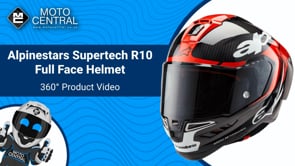 Alpinestars Supertech R10 Element ECE 06 / FIM Full Face Helmet Black / Carbon / Bright Red / Gloss White - FREE UK Shipping, FREE 365 Day Returns | Moto Central