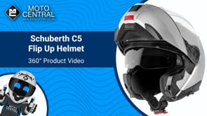 Schuberth C5 Flip-Up Helmet Gloss Silver - FREE UK Shipping, FREE 365 Day Returns | Moto Central