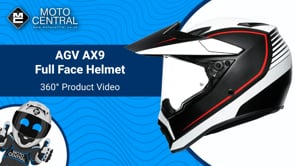 AGV AX9 Pacific Road Full Face Helmet Matt Black / White / Red - FREE UK Shipping, FREE 365 Day Returns | Moto Central