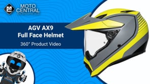 AGV AX9 Pacific Road Full Face Helmet Matt Grey / Fluo Yellow / Black - FREE UK Shipping, FREE 365 Day Returns | Moto Central