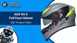 AGV K5 S Apex 46 Full Face Helmet Grey / Black - FREE UK Shipping, FREE 365 Day Returns | Moto Central