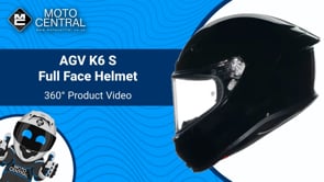 AGV K6-S Solid Full Face Helmet Black - FREE UK Shipping, FREE 365 Day Returns | Moto Central